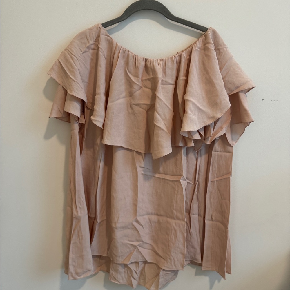 MLM ~ Maison Off-Shoulder Pink Ruffle Dress - Picture 4 of 5